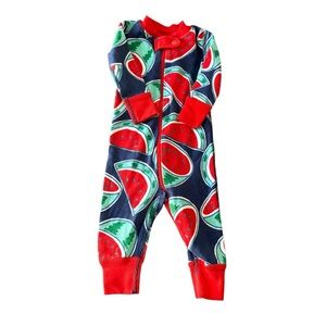 Hanna Andersson Organic Watermelon Kids Zip Sleeper Size 60